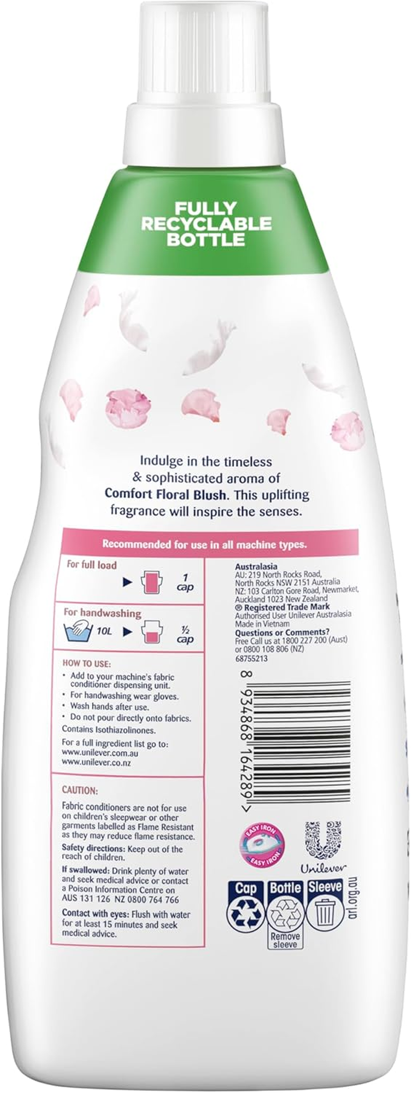 Comfort Concentrate Liquid Fabric Conditioner & Softner 900Ml, Fragrance Collection LIMITED EDITION FLORAL BLUSH, 28 Days of Freshness image number 2