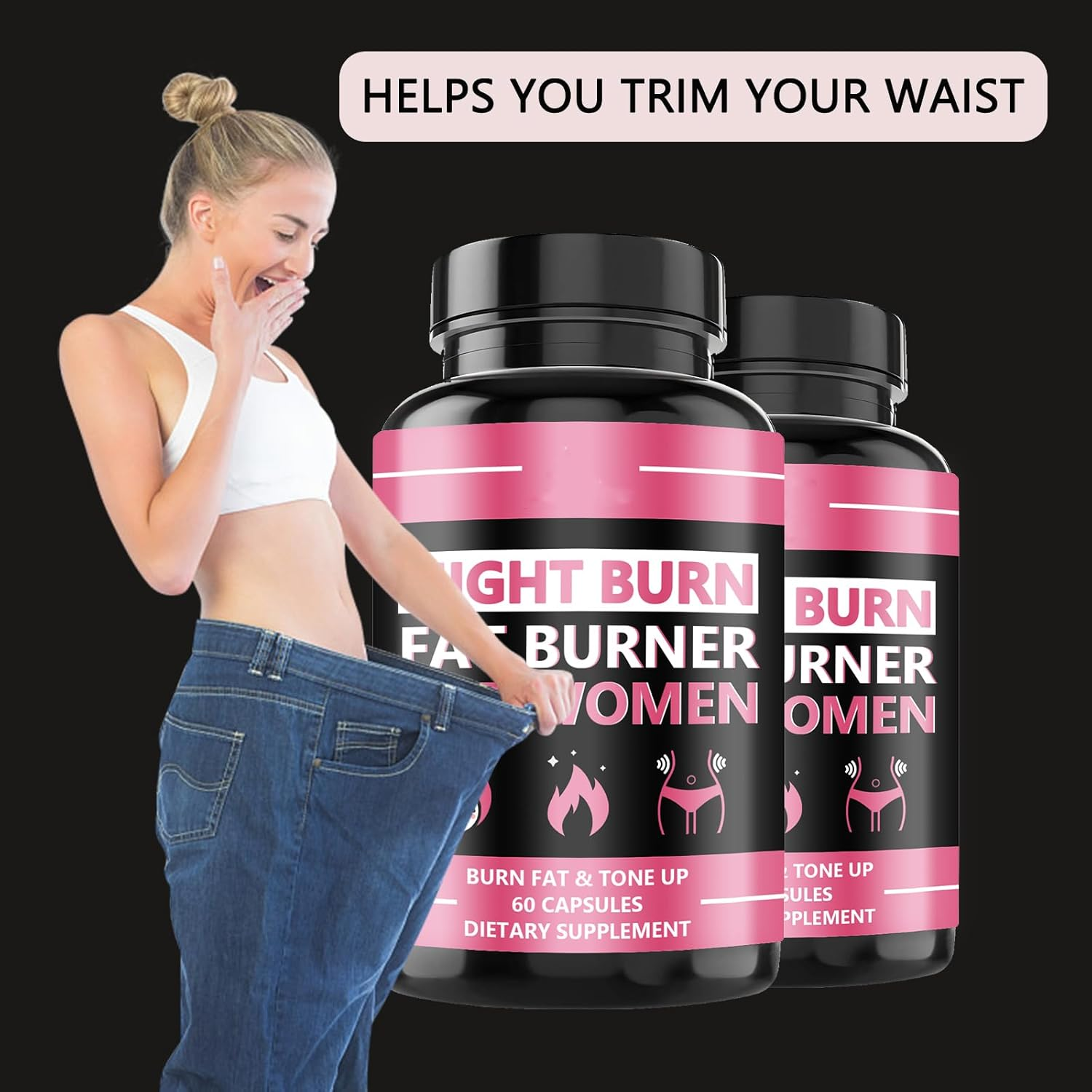 Night Time   for Women, Femburn Nighttime  , No Need for Exercise, Use at Night, Sleep & Relaxing, 60Ct for 2 Months (1) image number 3