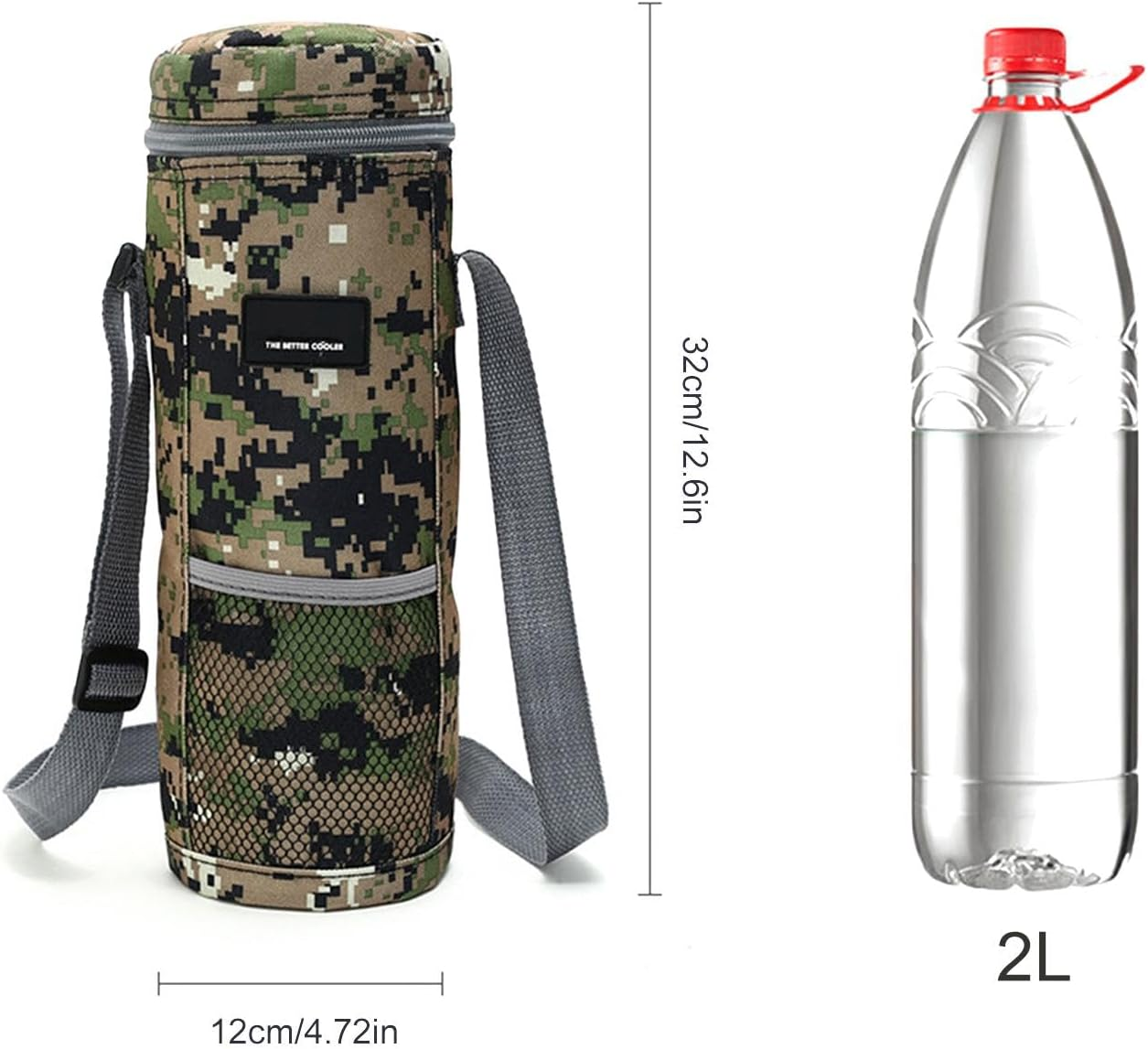 Wine Cooler Bag,Wine Tote Drink Carrier with Handle Portable Wine Bag - Wine Carrier, Thickened Foldable Camping Tote for Hiking, Camping, Work Lunches and Beach Trips, Camouflage, Refer To image number 2