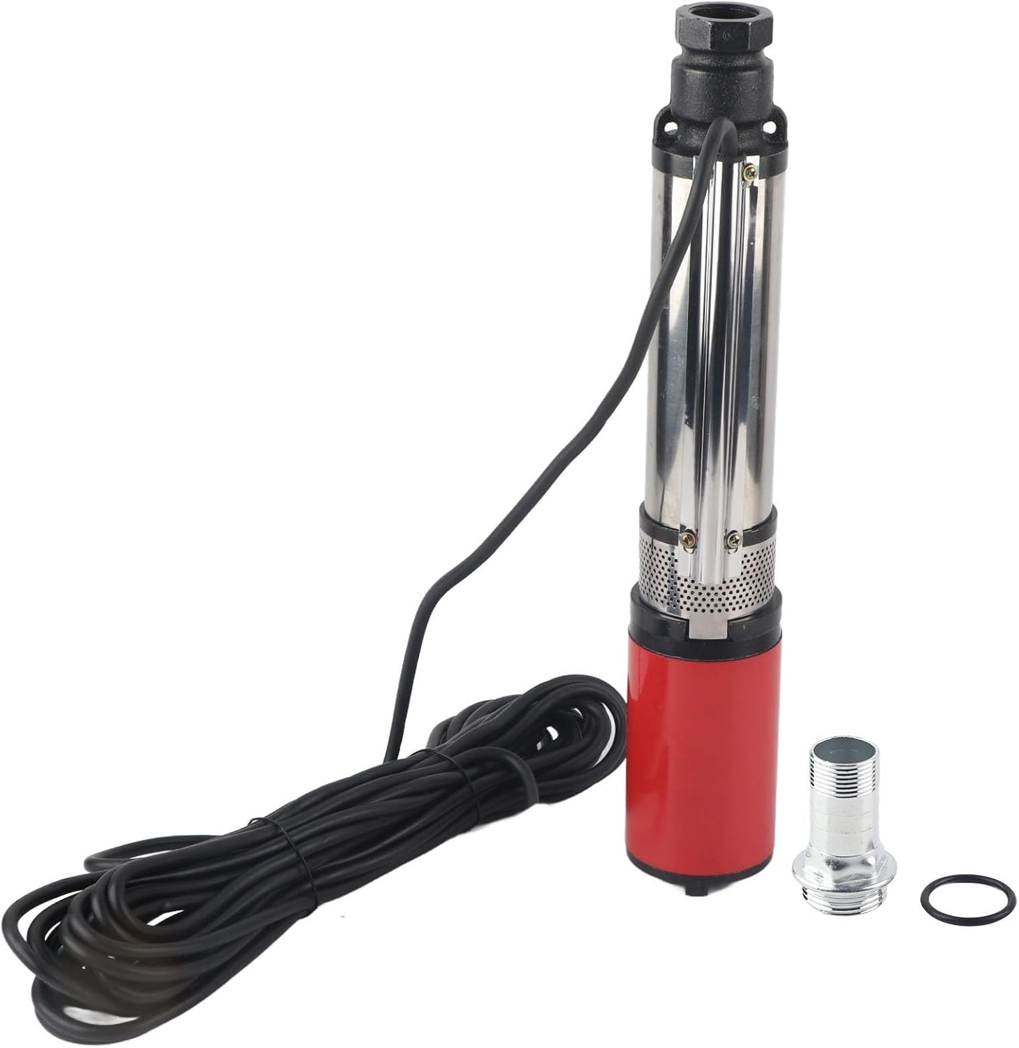 High Solar DC Deepwell Pump Large High Lift Battery Solar Brass Motor Floating Impeller S455 DC48V Lift Well image number 4