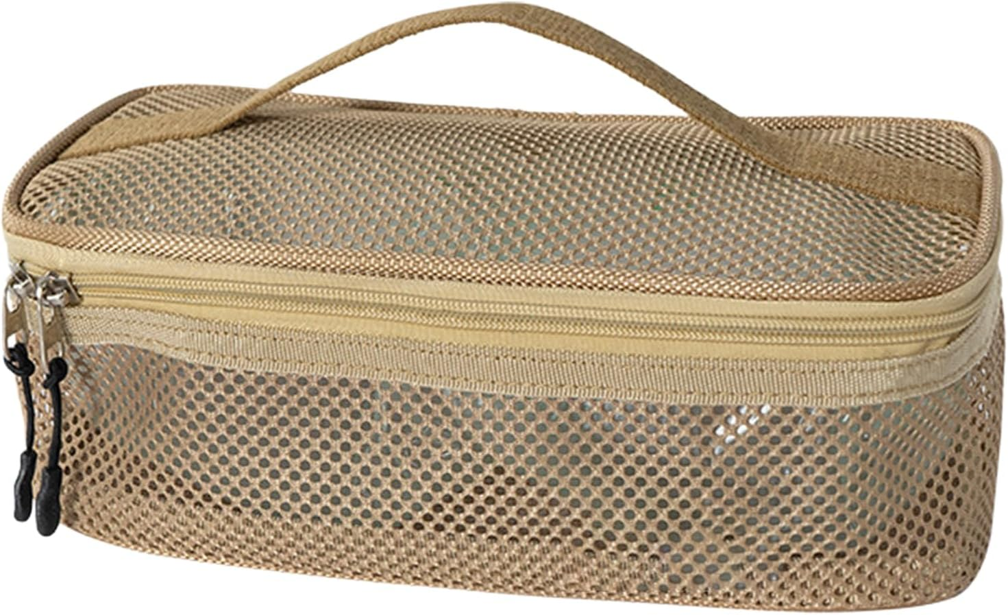 Camping Cookware Bag, Portable Kitchen Utensils Pouch, Breathable Mesh Utensils Makeup Storage Bag for Camping Barbecue Picnic Climbing Beach Adventure Vacation image number 3