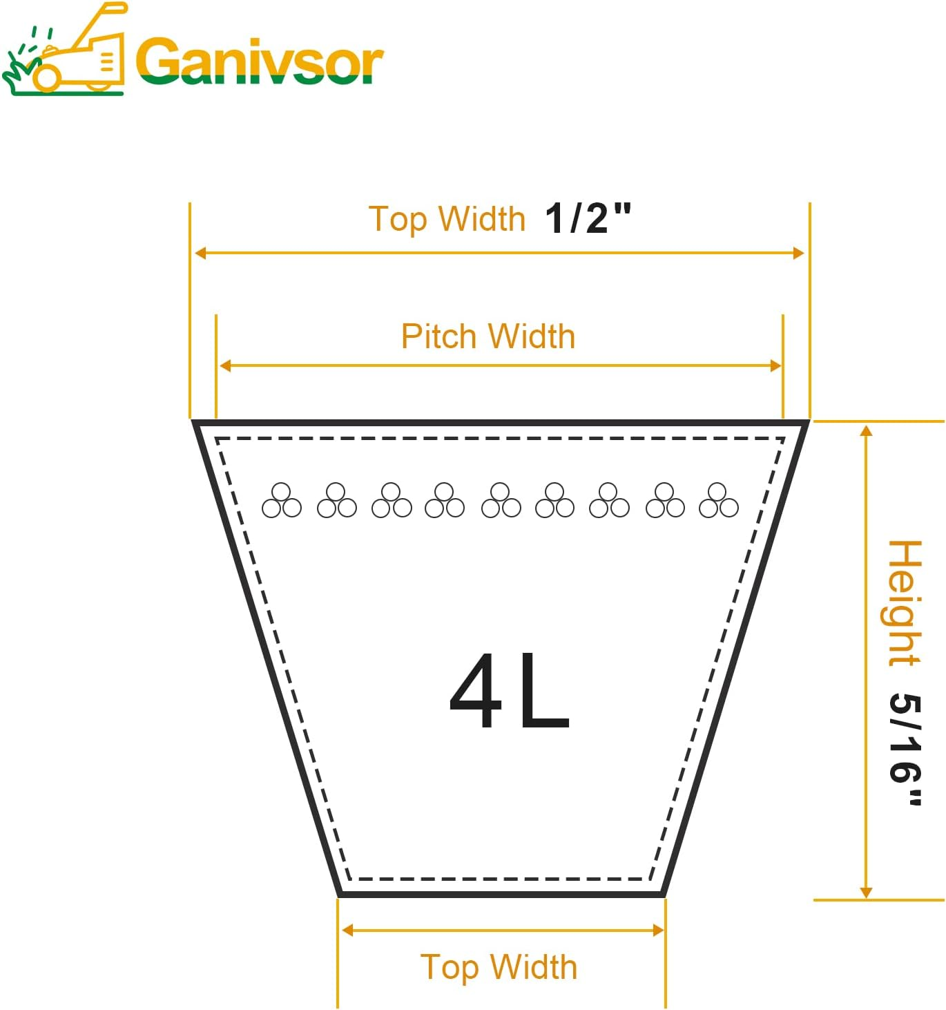 Gavin Parts Shop 405143 Mowers Belt Fits Craftsman Poulan Husqvarna 532405143 584453101 YTH2246TDR YTH22V46XLS YTH23K46 YTA22V46 YTH22V46