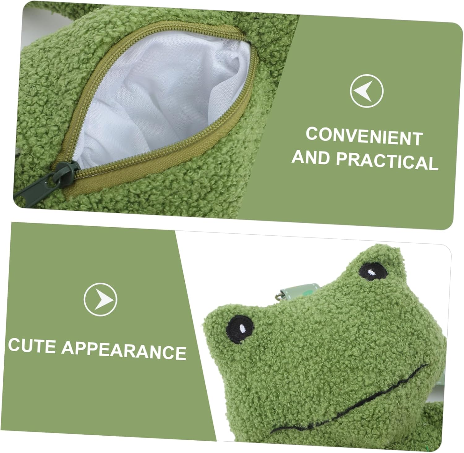 Adorable Plush Frog Backpack Bag Cute Cartoon Frog Shoulder Bag for Travel Parties Daily Use Holiday Frog Bags for Adults image number 1