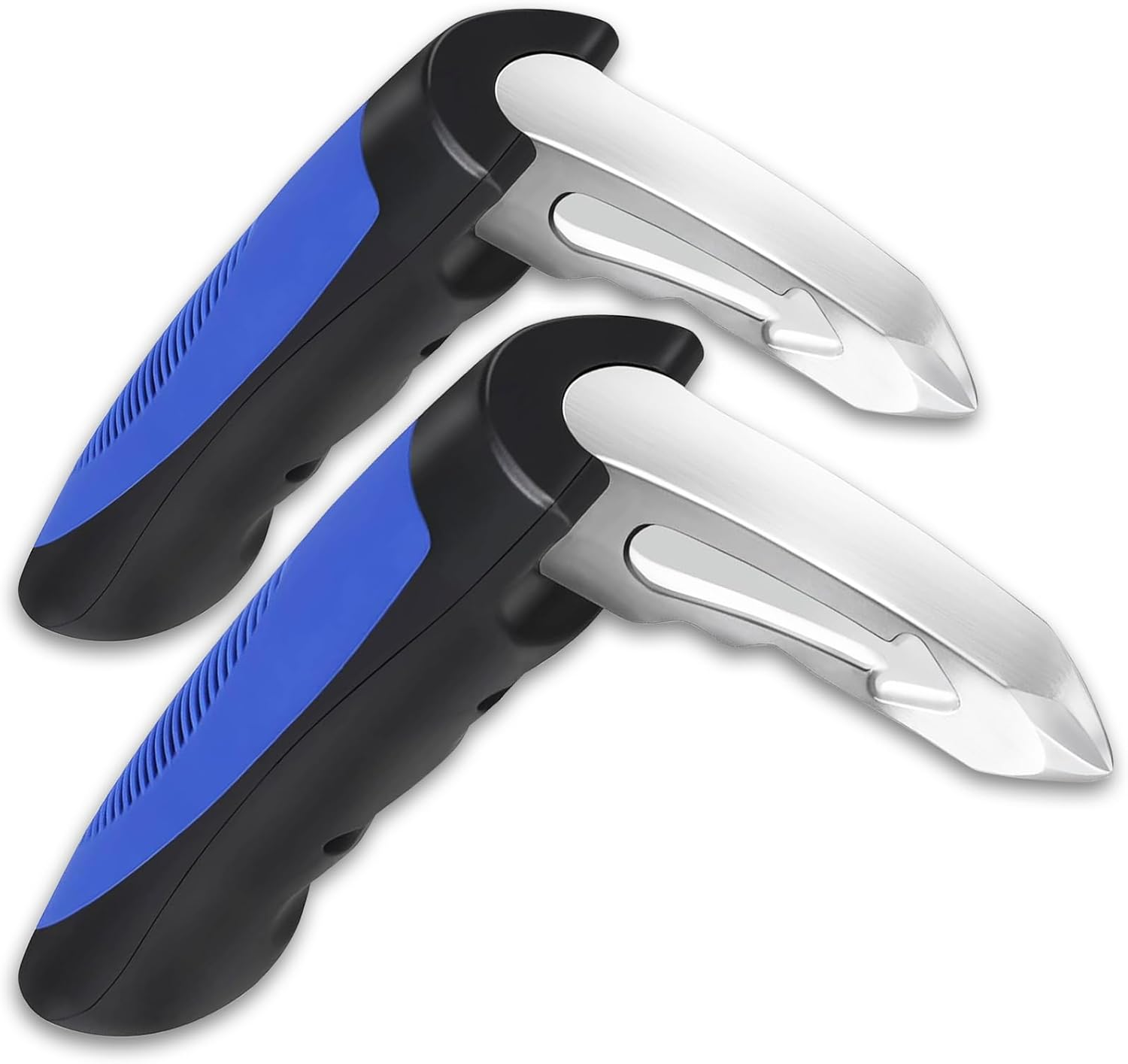 2 Pcs Car Door Assist Handle, 3 in 1 Multifunction Car Handle, Portable Seatbelt Cutter Window Breaker Emergency Tool, Door Latch Assist Grab for Elderly and Handicapped(Blue)