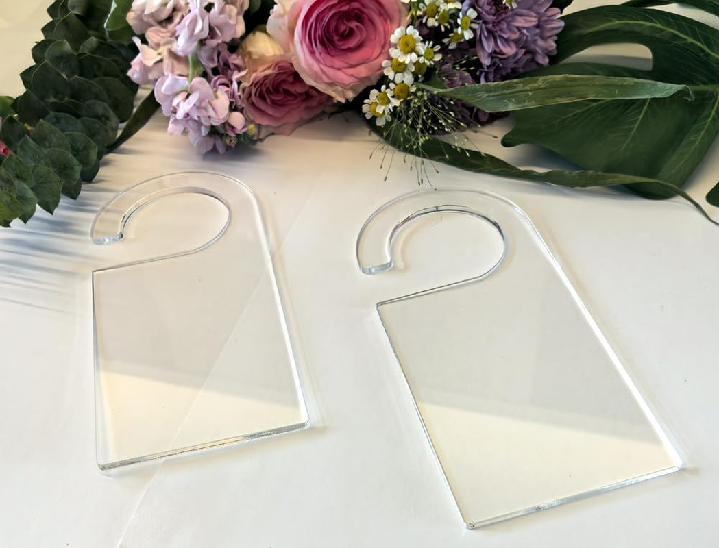 Acrylic Baby Closet Dividers Blanks,Diy Blank Acrylic Door Hangers for Kids & Adults, Premium Clear Closet Dividers (5PCS)