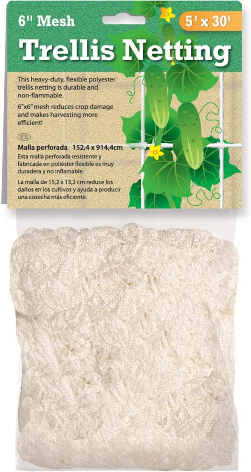 Hydrofarm HGN30S Flexible String, 5' X 30', Trellis Netting, 3.5" Mesh, White image number 6