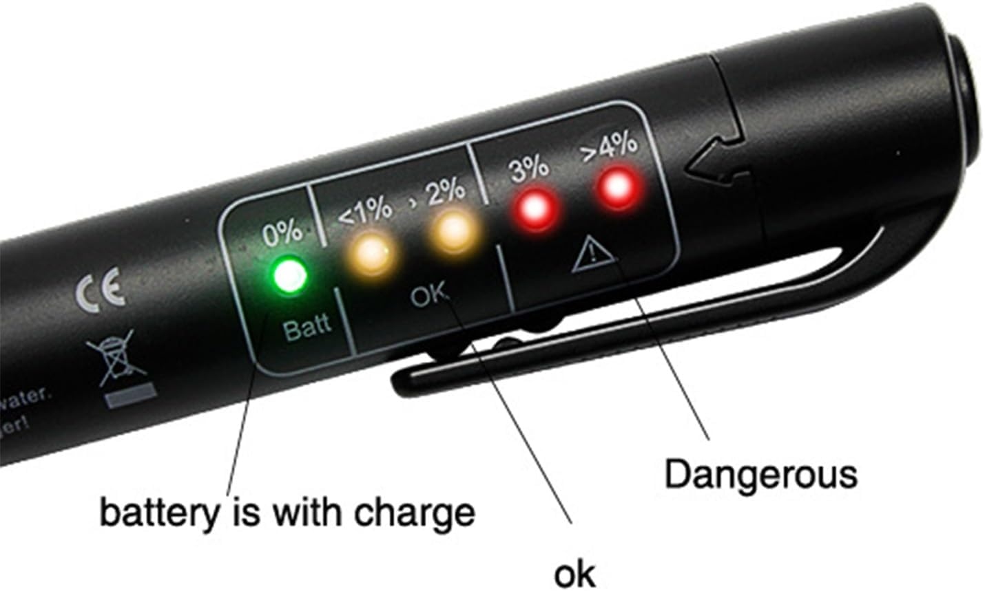 Kaoruo Brake Fluid Tester Pen &ndash; DOT 3, DOT 4, DOT 5.1 Car Brake Fluid Liquid Testing Tool with 5 LED Indicators for Vehicle Maintenance(No Battery Included) image number 3