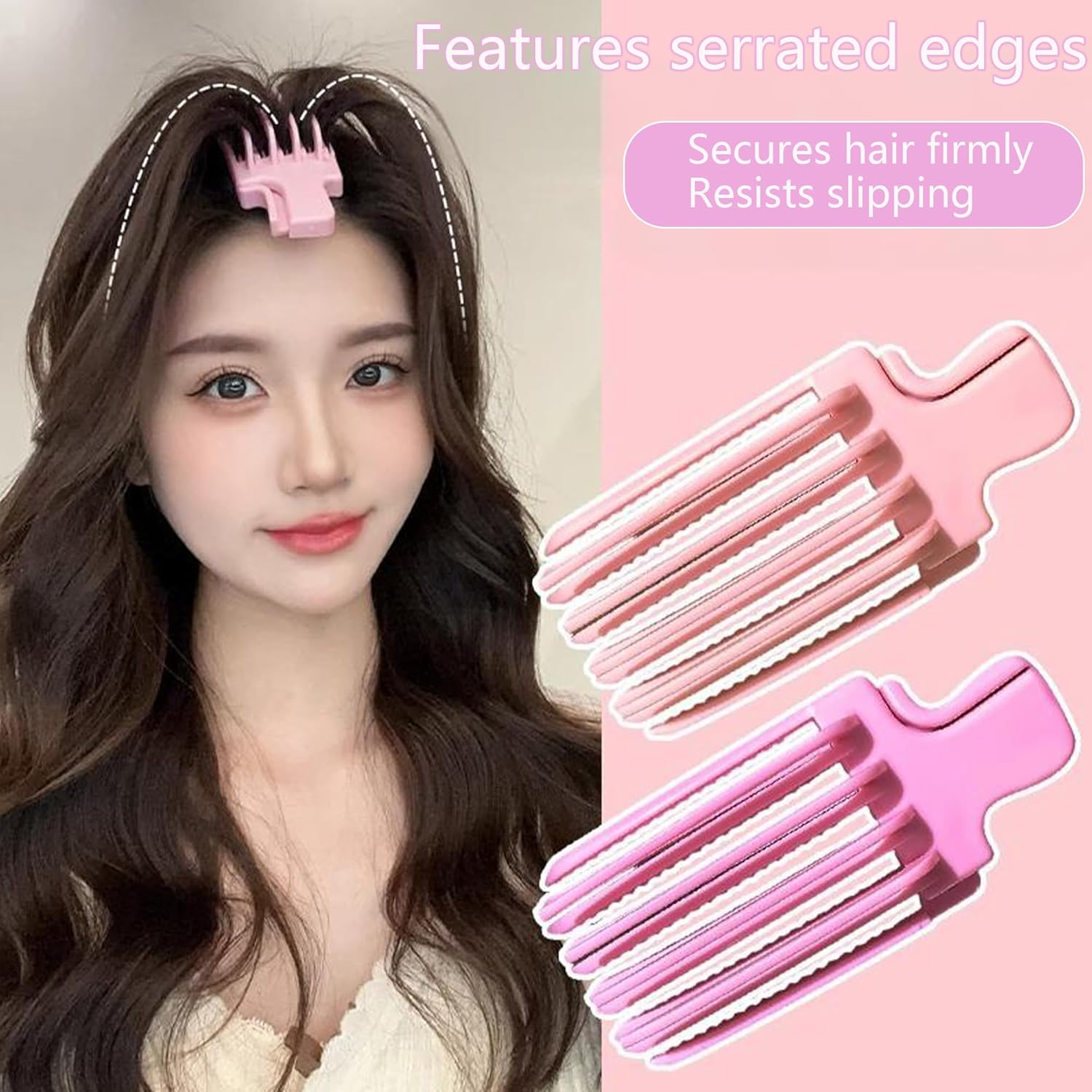 QIUMING Volume Clip No Imprint Hair Root Lifting Clips Volume Hair Clips Volume Hair Clip Suitable for Long and Short Hair to Create Hairstyles (Pink+Purple+Black) image number 5