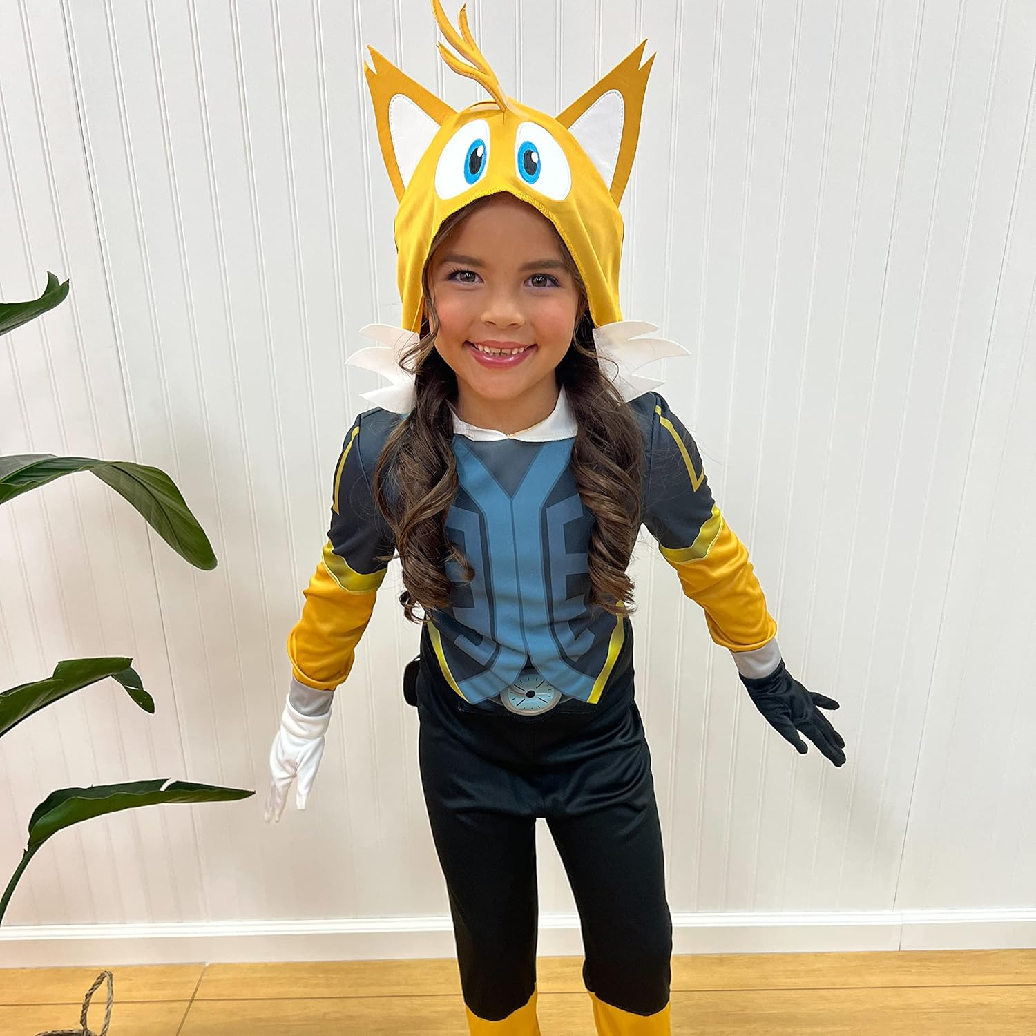 Disguise Tails Costume for Kids, Official Sonic Prime Costume and Headpiece, Size (4-6) image number 2