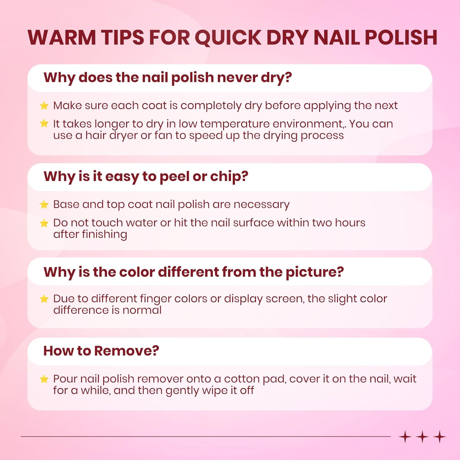 SUPWEE Pink Regular Nail Polish Set, Quick Dry Classic 6 Colors Popular Pink Glitter Easily DIY Stunning Manicure Salon at Home Women - Nude Color image number 3