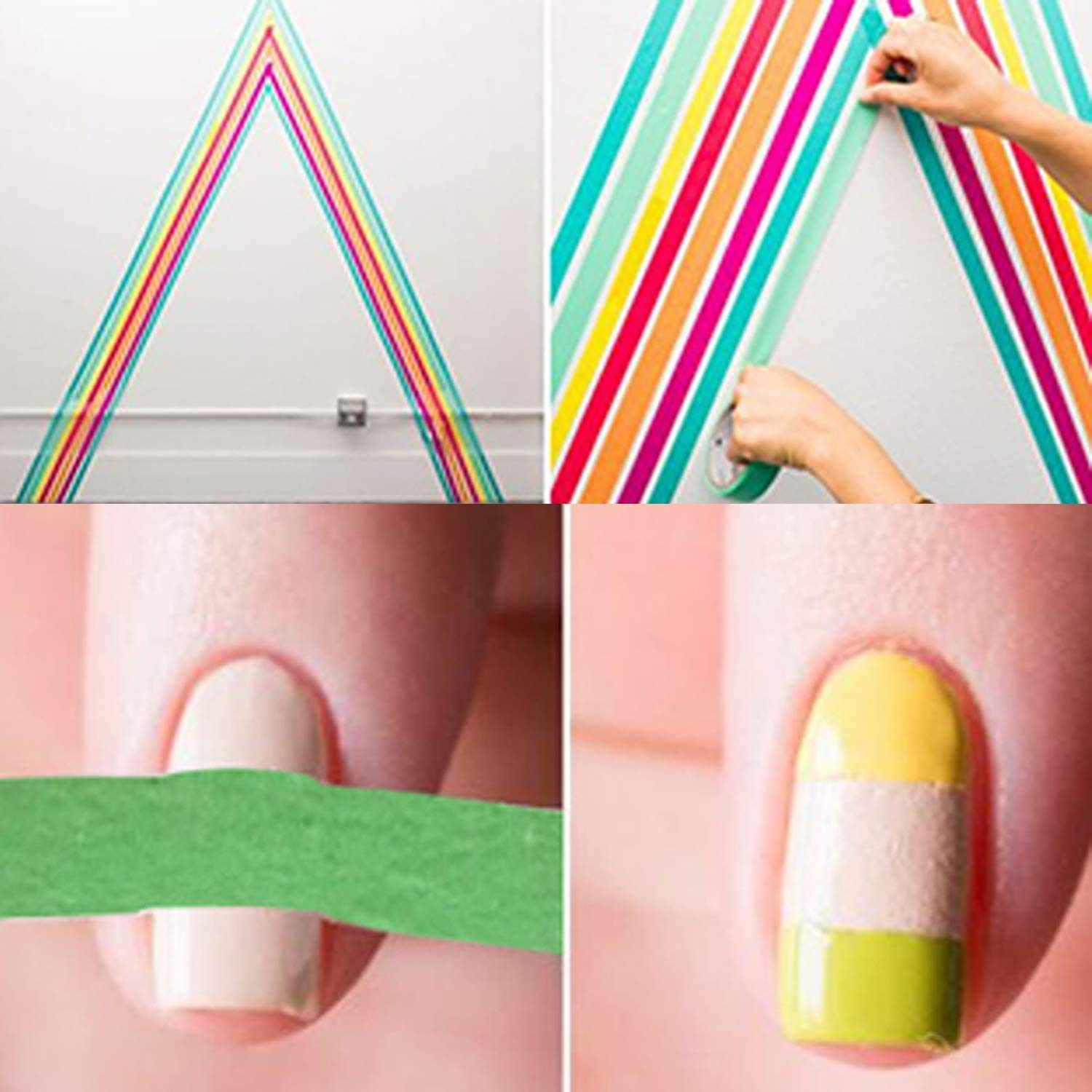 AUTENS Colored Masking Tape 6 Pack 1 Inch X 13 Yards (2.4Cm X 12M) Colorful Paper DIY Decorative Stickers Tape Fun Rainbow Masking Tapes for School, Office, Home, Arts & Crafts, Labeling, Coding