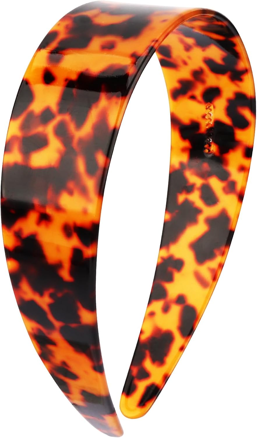 Vovii Tortoise Shell Headband with Teeth for Women, Wide Acetate Leopard Plastic Hair Band for Women'S Hair No Headache No Slip image number 1