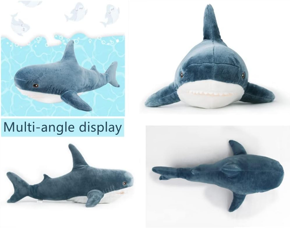 XIGUI 3D Giant Shark Stuffed Animal,Soft Squishy Toys Giant Shark Plush Pillow,Chubby Stuffed Shark Funny Gifts for Women,Brave Boy'S and Girl'S Room Shark Decor (39.3 Inch /100 Cm) image number 6