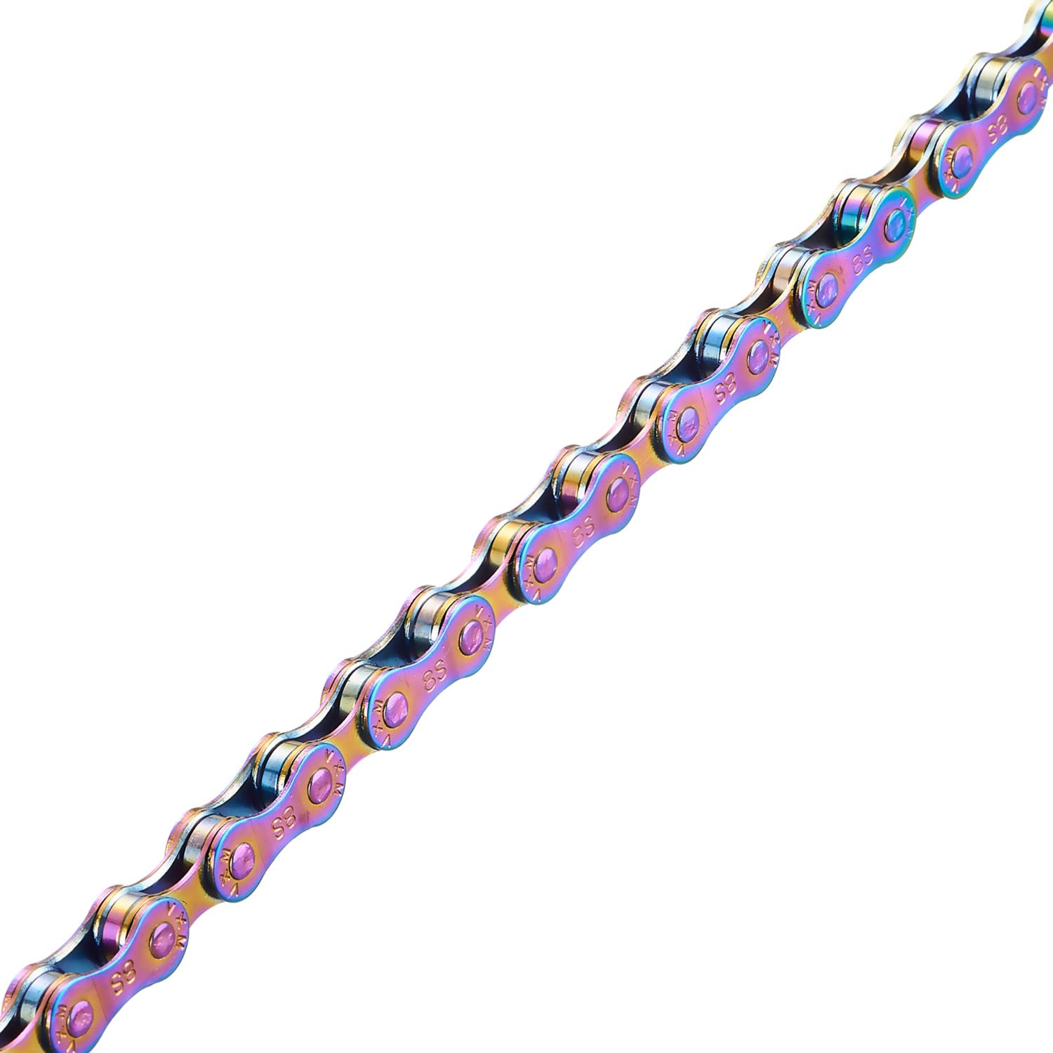 YBEKI Bike Chain 6/7/8/910/11 Speed Bicycle Chain 116 Links (6/7/8 Speed, Multicolour, 1) image number 3