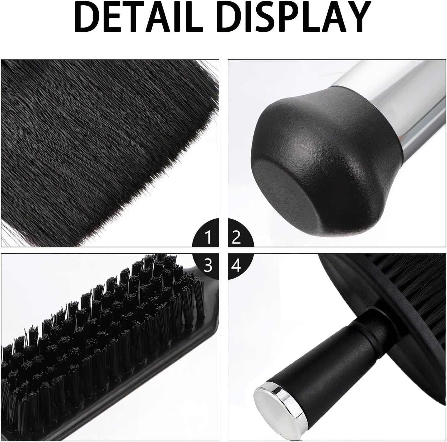 3 Piece Barber Brush Set,Hair Clipper Cleaning Brush,Soft Neck Duster for Brushing off Hair around Neckline & Ears,Cutting Brush,Soft Barber Trimmer Clipper Cleaner Hairbrush,Cleaning Brush image number 6