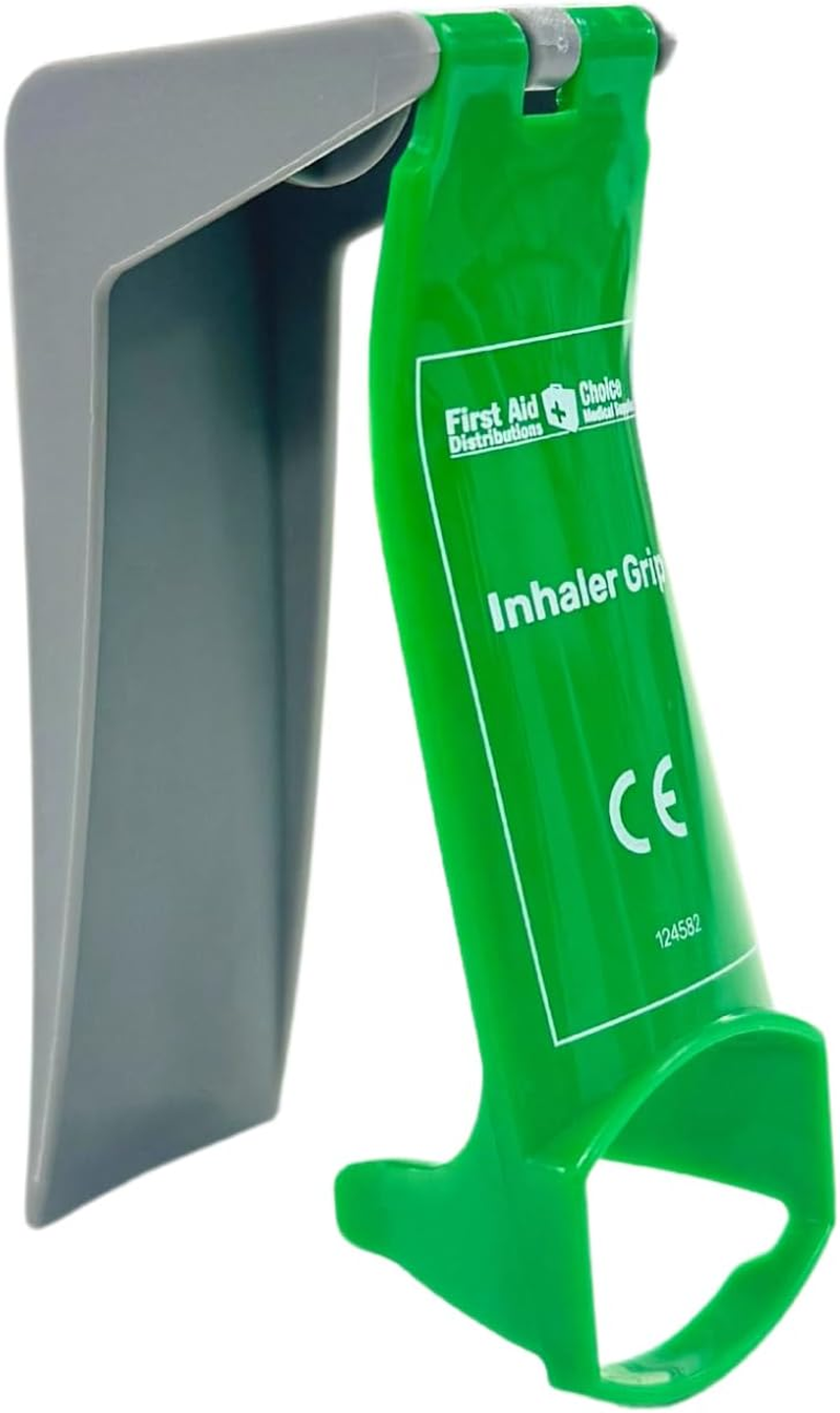 Inhaler Grip 200 Device - Ergonomic Holder for Ventolin, Asmol & Zempreon Inhalers - Aids Arthritis, Joint Pain & Hand Grip Issues - Easy Press Asthma Accessory by First Aid Distributions