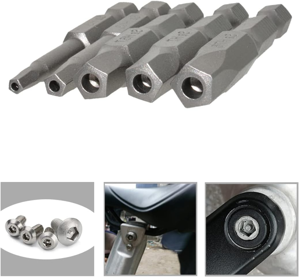 Seonfook 10Pcs Pentagon Head Screwdriver Bits Set Magnetic Pentagonal Drive Bit 1/4 Inch Hex Shank S2 Steel Security Tamper Proof Screw Driver Bit Set 2-Inch Length [H3-H7.6]