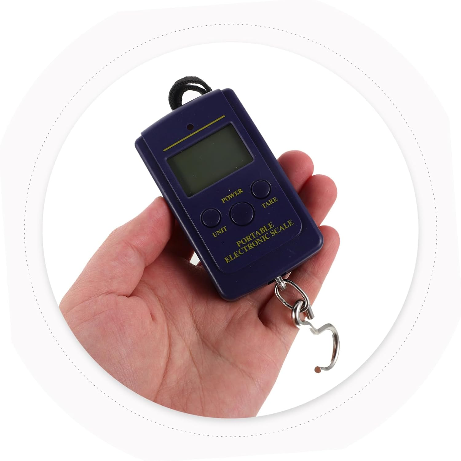 DECHOUS Portable Digital Hanging Scale with Blue Backlit LCD Display Precision Electronic Luggage and Postal Scale for Travel Fishing and Outdoor Use image number 1