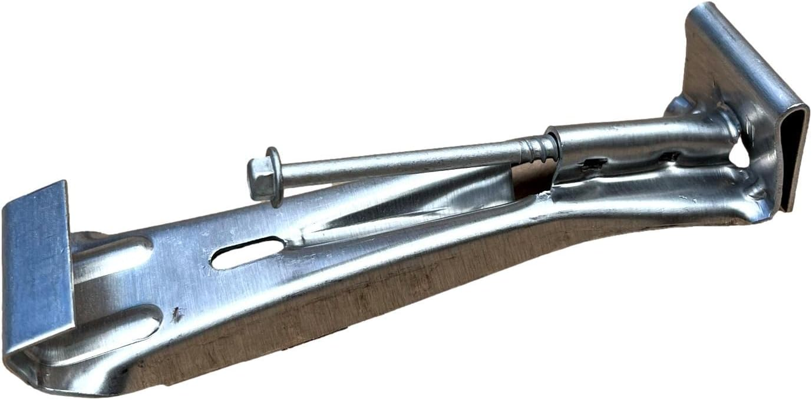 Hidden Gutter Hangers 5 Inch with a Pre-Inserted Rust Resistant Screw - Heavy Duty Rain Gutter Brackets Fastener with Clip for 5" K-Style Aluminum Gutters - Easily Repair Sagging Gutters - 50 Pack image number 2