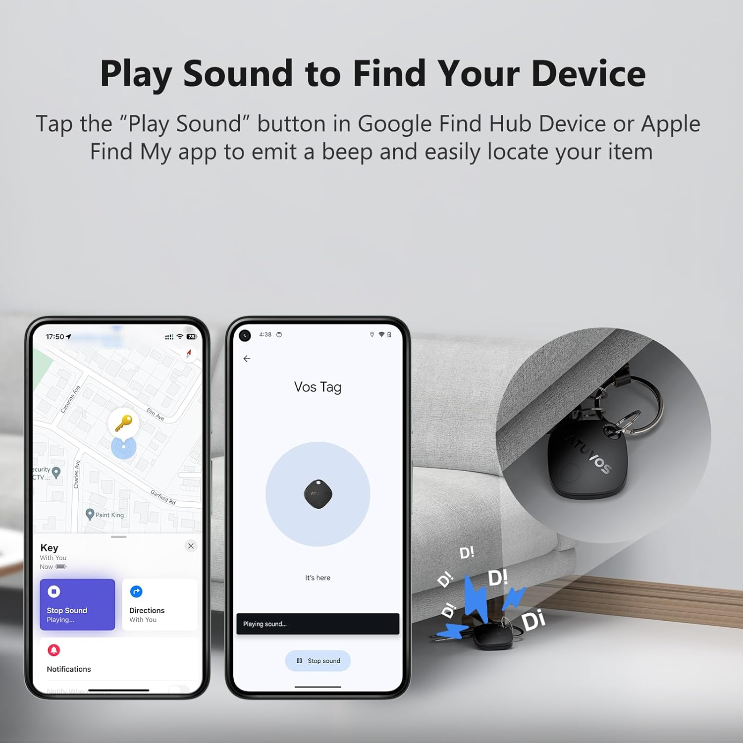 ATUVOS Dual System Air Tracker Tag PRO 2 Pack, Smart Item Finder Works with Android Google Find Hub or Ios Apple Find My APP (Huawei Not Supported), Bluetooth Key Locator for Luggage, Suitcase, Wallet image number 1