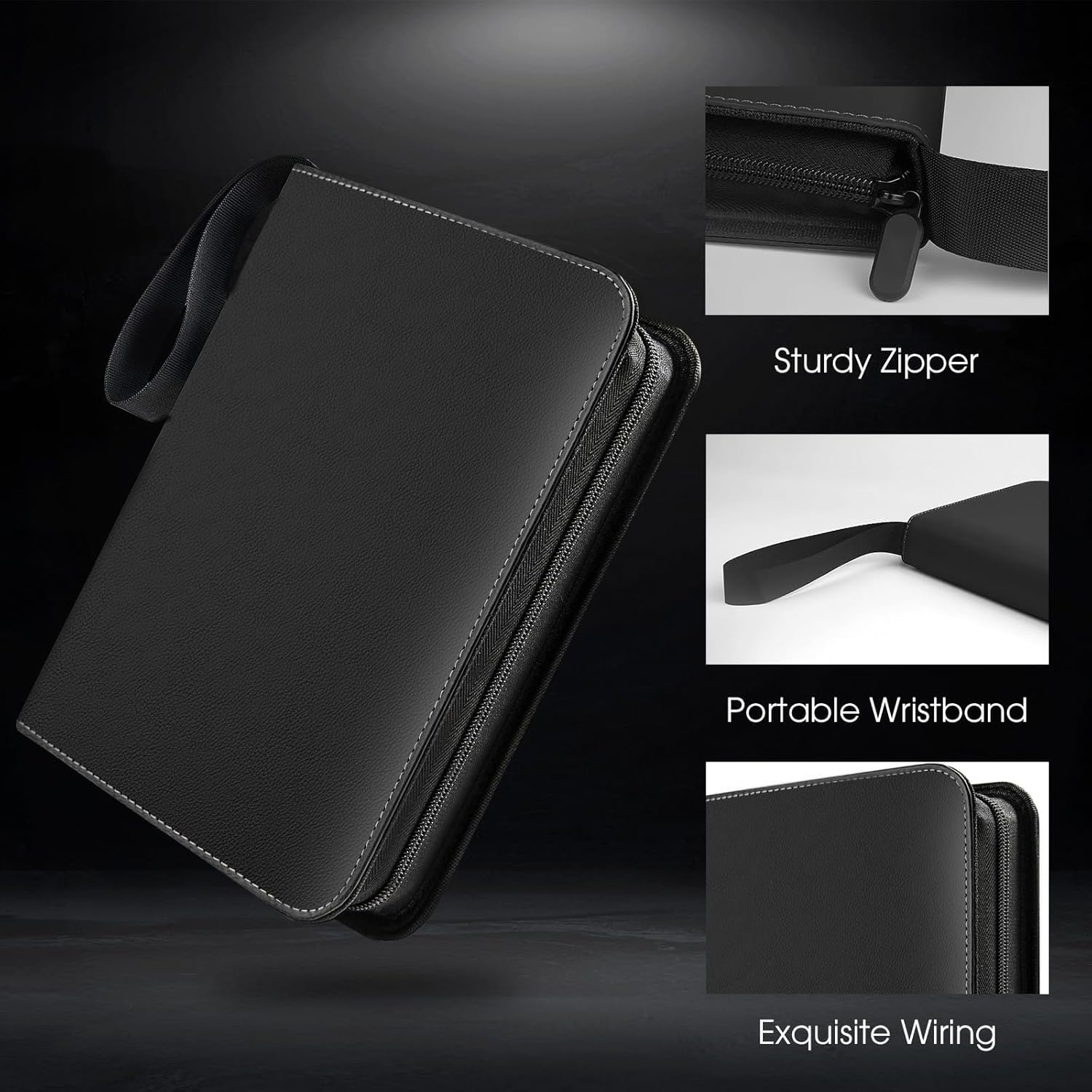 9 Pocket Card Binder, Premium Zip Trading Card Binder, 900 Double Sided Pocket PU Collection, Collector Album, Card Folder for MTG, TCG, Sports Cards, image number 4