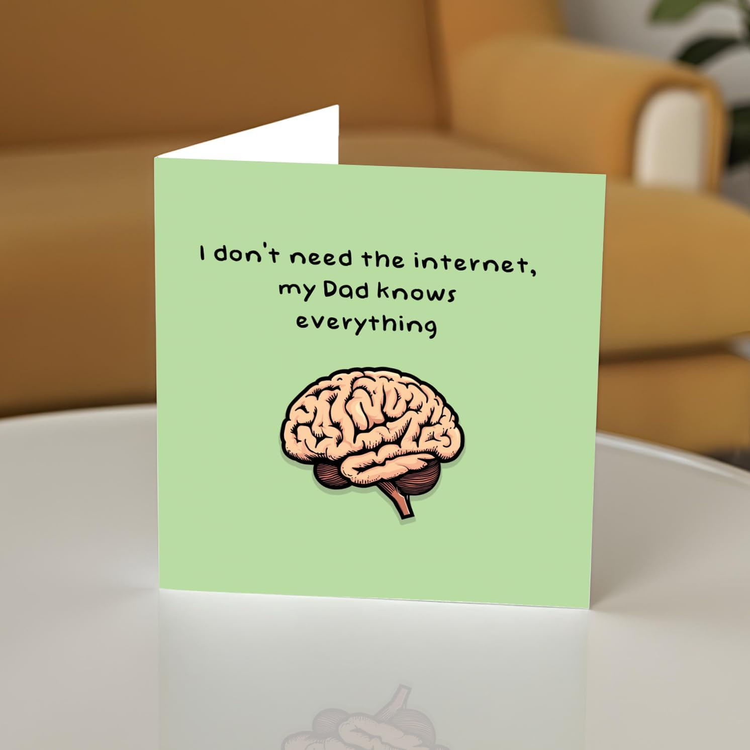 Dad Fathers Day Card - Dad Knows Everything - Happy Birthday Card for Father from Son Daughter, 145Mm X 145Mm Birthday Bday Greeting Cards image number 4