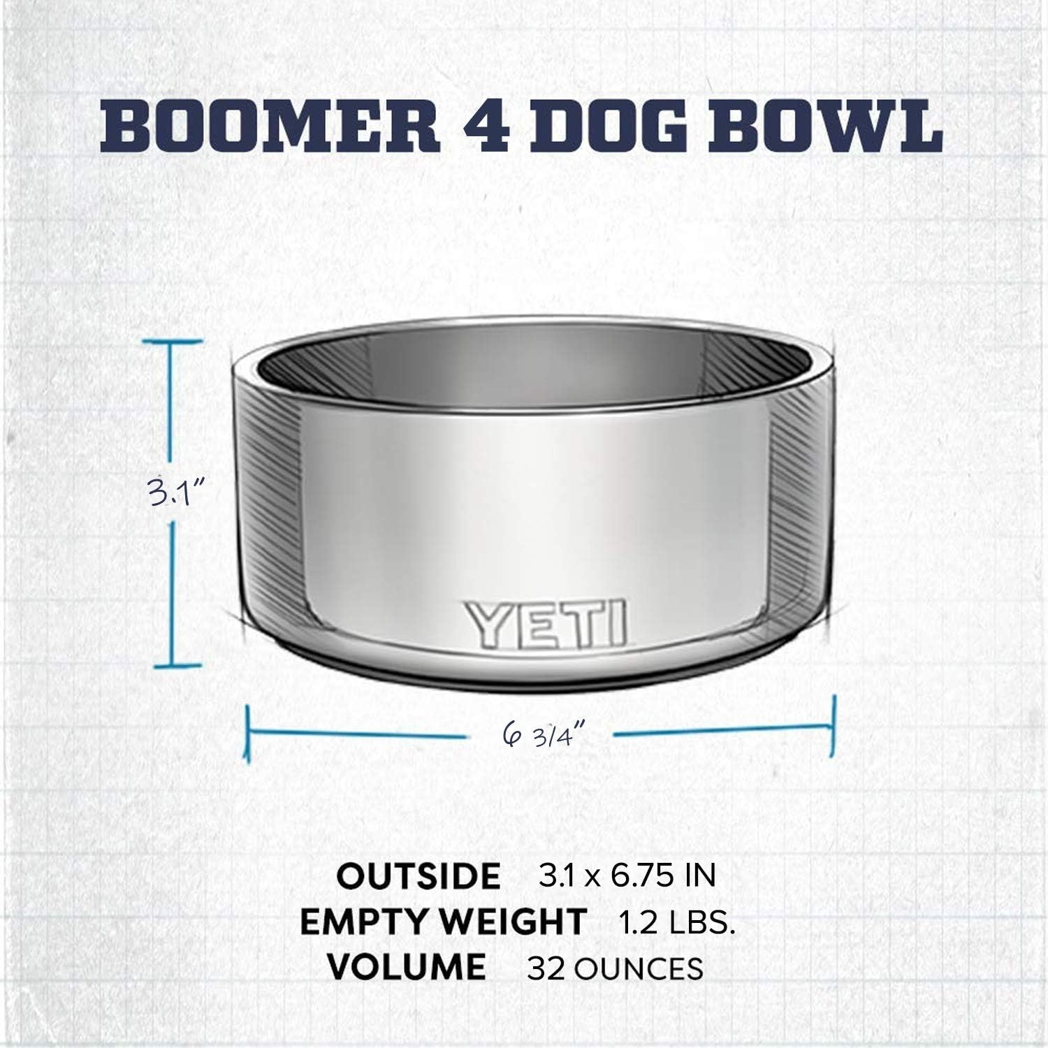YETI Boomer 4 Stainless Steel, Non-Slip Dog Bowl, Black image number 3