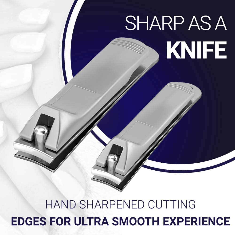 Manicure & Pedicure for Women and Men -Shear Guru: Complete Personal Care 6-Piece Grooming Kit Including Premium Nail Clippers for Thick Nails + Nail Trimmer + Tweezers and Portable Luxury Travel Case image number 4