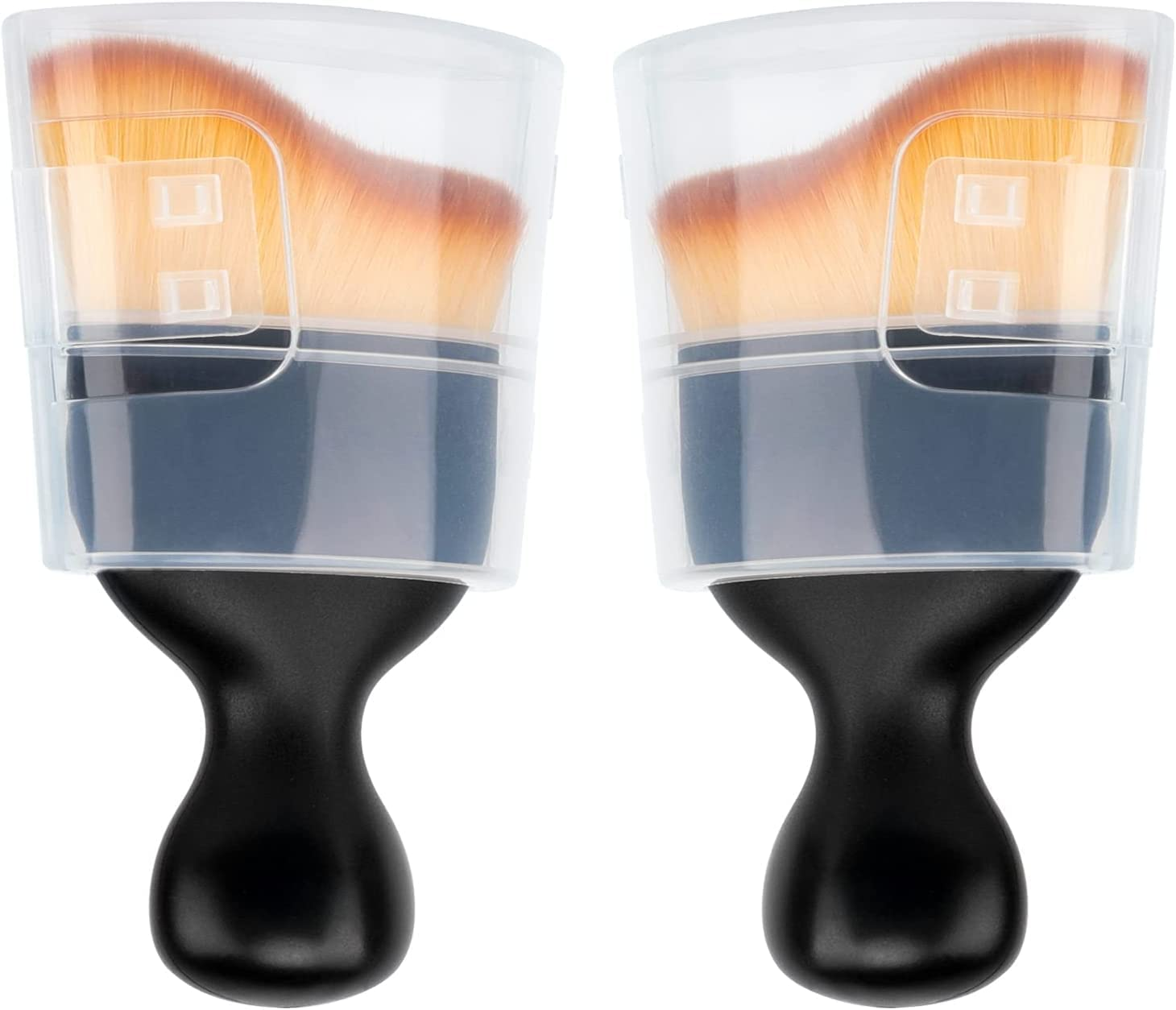 DABOBOOTOOL Car Brush，Car Interior Cleaning Tool Brush with Cover,Car Detailing Brushes Interior Duster,Auto Interior Soft Bristles Cleaning Car Detailing Brush Dusting Tools,Scratch Free (2Pcs) image number 4