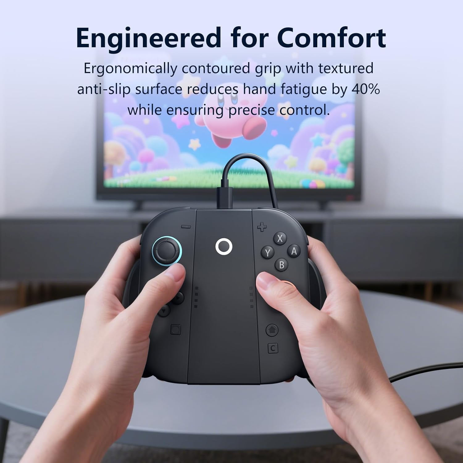 Cloudvalley Charging Grip Stand for Nintendo Switch 2 2025 | Play While Charging, Portable Controller Charger with 3.3Ft USB-C Cable | Ergonomic Handle Grip for Joy Con image number 3