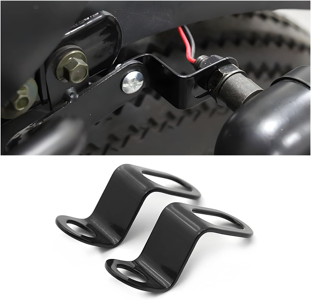 Rear Turn Signals Brackets, 2PCS Motorcycle Rear Indicator Light Relocation Holder, Universal L Shape 12Mm Hole Shock Brackets Motorbike Rear Turn Signal Lamp Mounting Holder image number 2