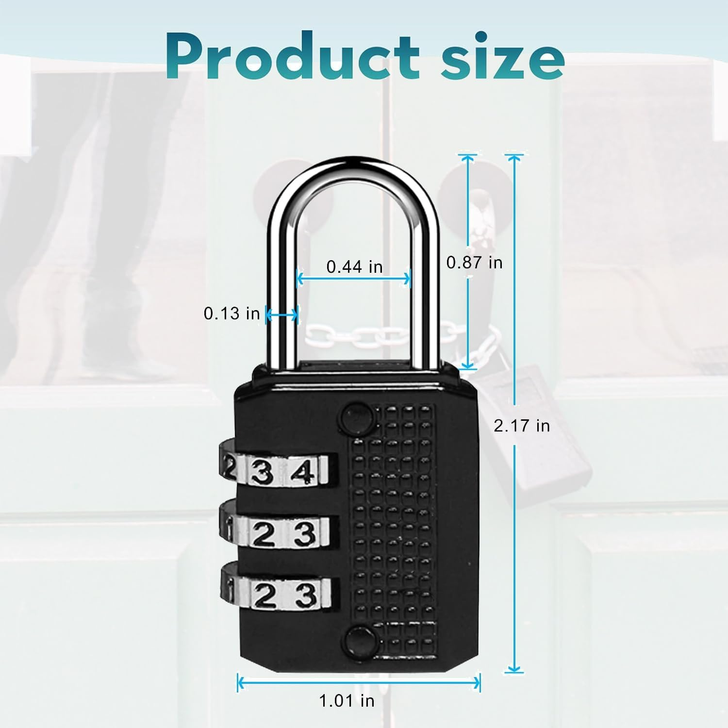4 Pack Combination Lock for Locker 3 Digit Outdoor Combination Padlock Resettable Luggage Locks Padlock Weatherproof Suitcase Number Lock for Travel Bag Gym Locker Toolbox Suit Case image number 3