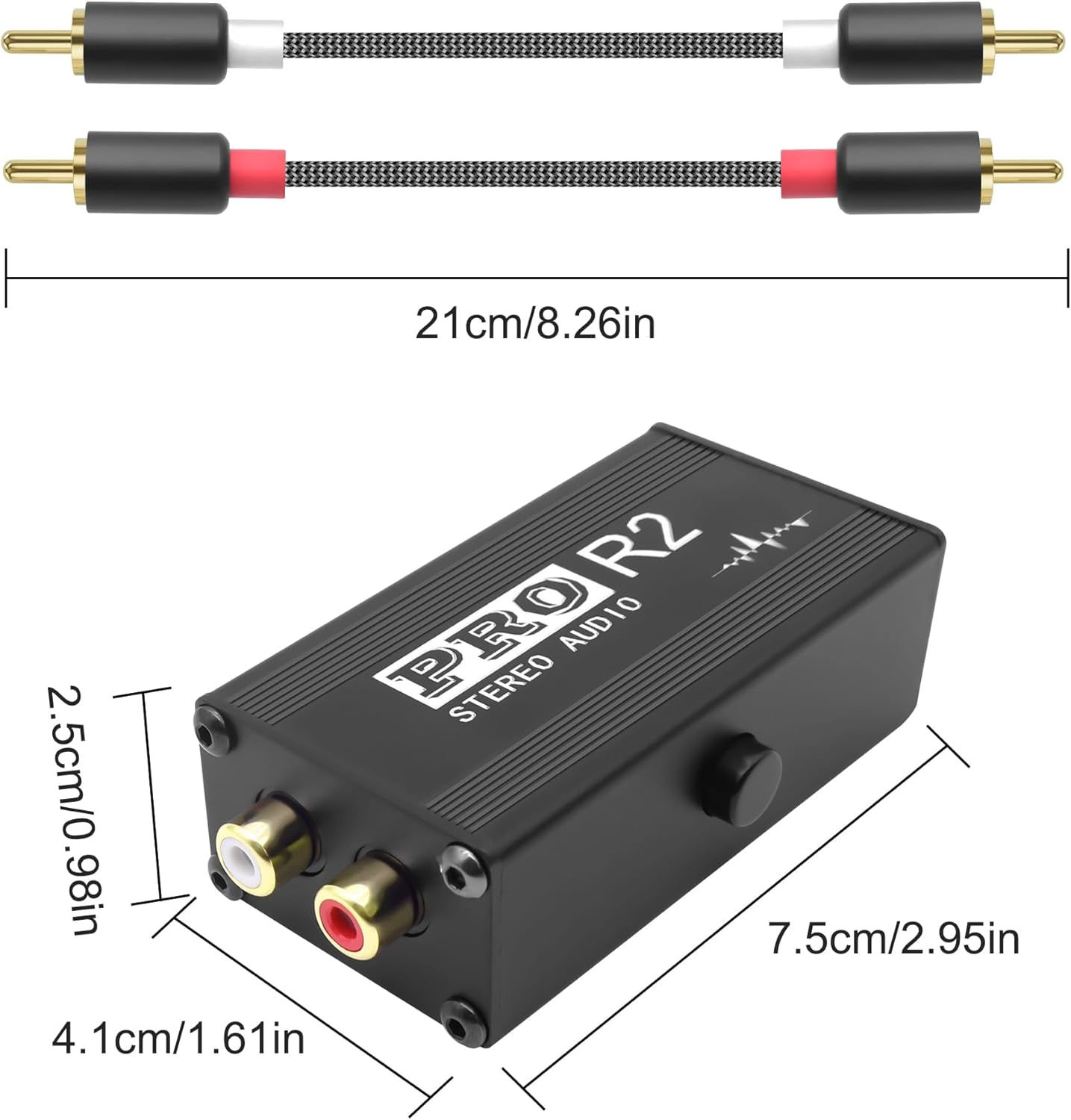 XMSJSIY RCA Noise Filter for Car Audio Ground Loop Isolator 2 Channel Hum Eliminator PRO AV Hifi Stereo Audio Isolator Filter with RCA Cable Audio Signal Noise Reducer for Home Stereo System image number 5