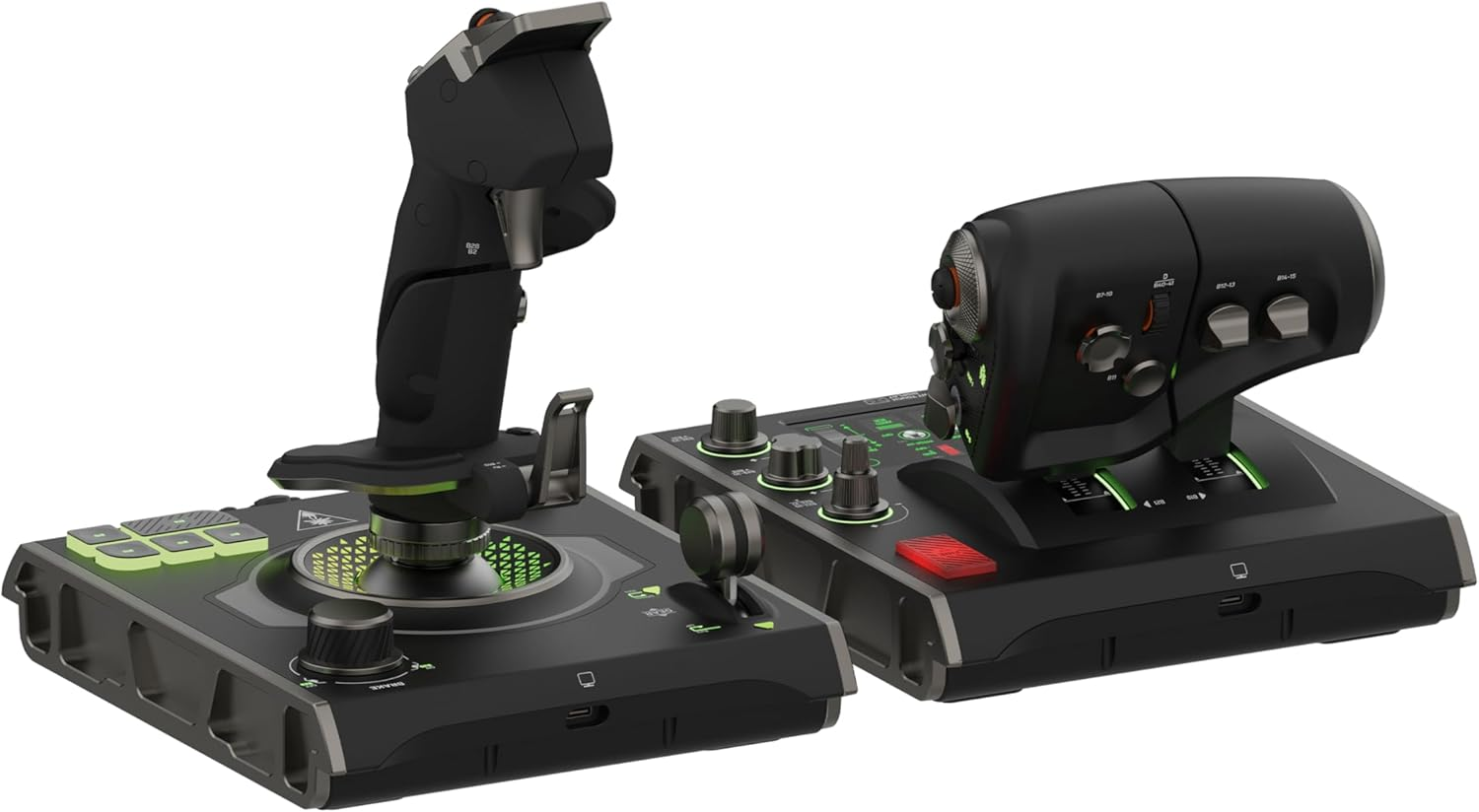 Turtle Beach Velocityone Flightdeck - Universal HOTAS Simulation Joystick & Throttle with Touch Display, Stick Mounted HUD and Contactless Sensors for Air and Space Combat on Windows 10 & 11 - Black