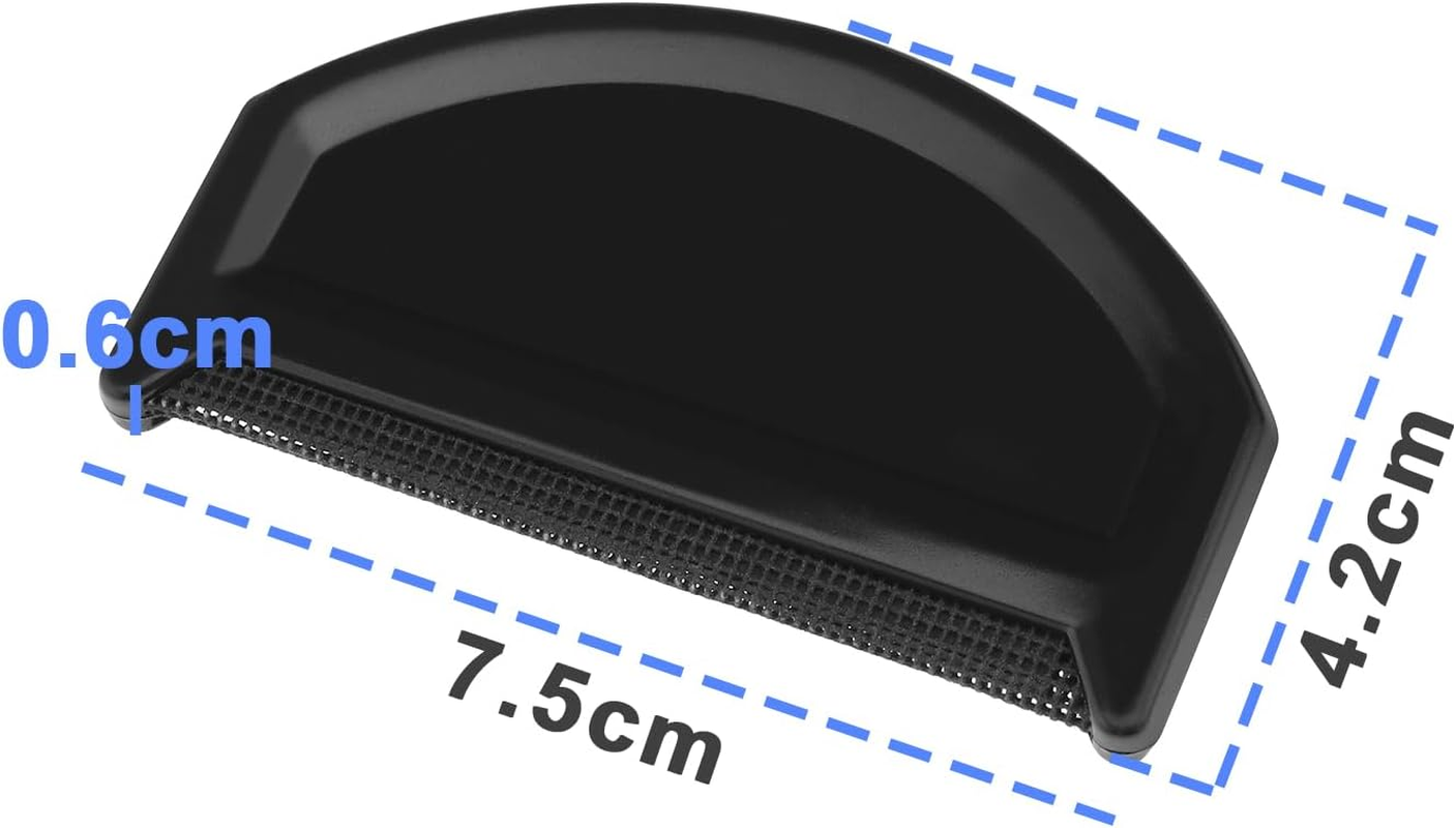 SING F LTD 2PCS Sweater Comb Lint Remover Clothes Fuzz Cleaning Tool De-Pilling Knitwear Comb Cashmere Pill Remover for Clothing Care 7.5X4.2X0.6Cm Black image number 3