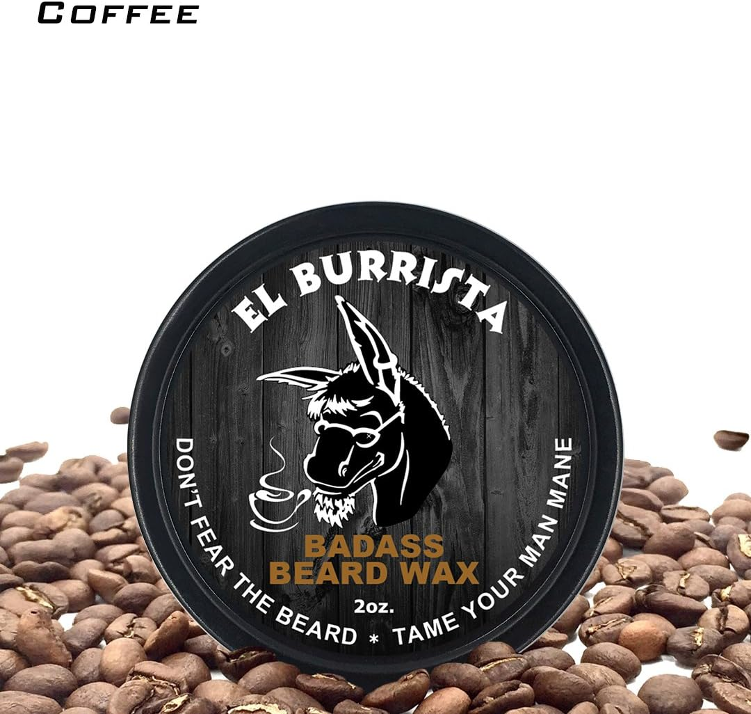 Badass Beard Care Beard Wax for Men - El Burrista Scent 2 Oz - Softens Beard Hair Leaves Your Beard Looking and Feeling More Dense image number 1
