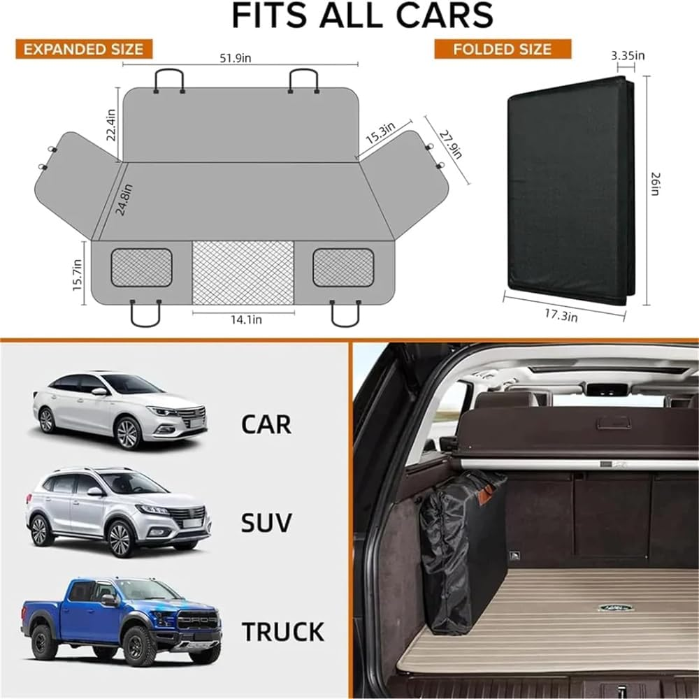 Pet Cruiser Hard Bottom Car Seat, Pet Cruiser Hard Bottom Car Seat Extender, Back Seat Pet Cover, Waterproof Dog Car Seat Cover Hard Bottom Detachable for Family Pet (#1)