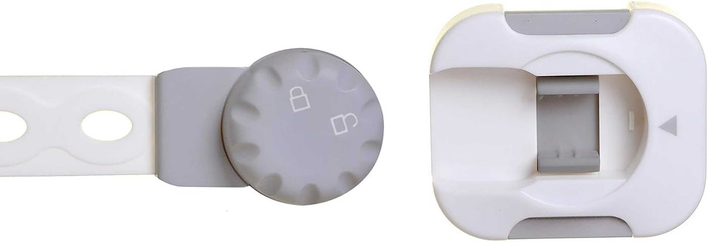 Dreambaby Twist 'N Lock Multipurpose Latch - Child Safety Locks - 6 Pack - Grey/White