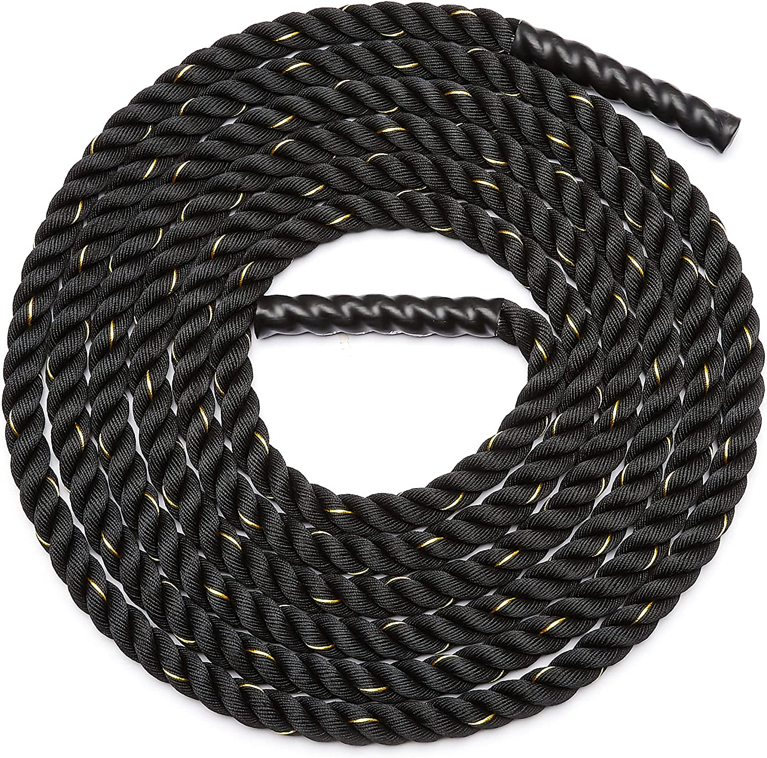 Amazon Basics Heavy Exercise Training Workout Battle Rope, 8.7 X 0.04 Meters, Black image number 6