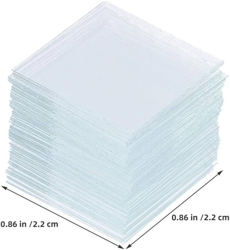SOLUSTRE Microscope Slides 500Pcs 22X22Mm Glass Cover Slips for Laboratory Specimen Preparation and Microscope Use image number 2