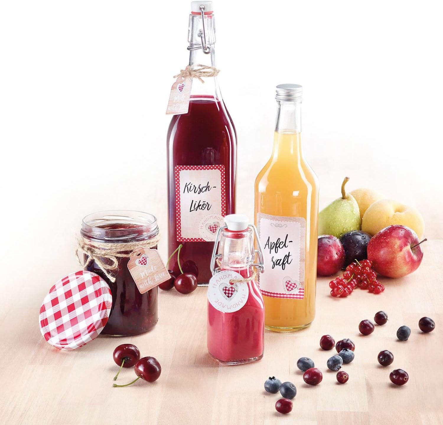 Westmark 40952270 Screw-On/Twist-Off Lids for Preserving Jars, Round, Diameter 82 Mm, Tinplate, Red/White, Chequered, Pack of 6 image number 5