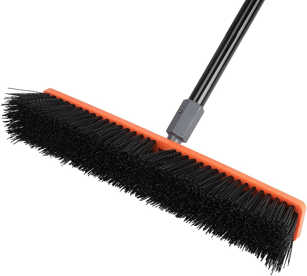 Treelen 18 Inch Outdoor Sliding Broom - Heavy Duty Broom for Driveways, Walkways, Patios and Decks, Cleans Dirt, Sediment, Sand, Mud, Leaves and Water image number 5