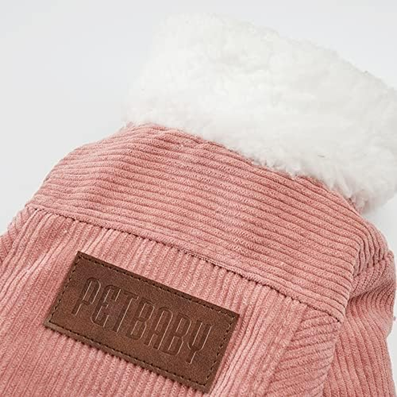 Autumn and Winter Dog Coat Thickened Warm Chihuahua Yorkie Dog Clothes Coat Pet Coat Suitable for Small and Medium Dog Clothes Jacket,Pink,Xs