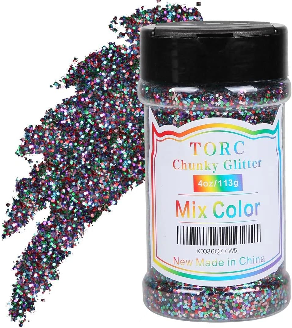 TORC Iridescent Baby Pink Chunky Glitter 1 Pound 16 OZ Glitter for Resin Crafts Tumblers Cosmetic Makeup Nail Art Festival Decoration image number 3