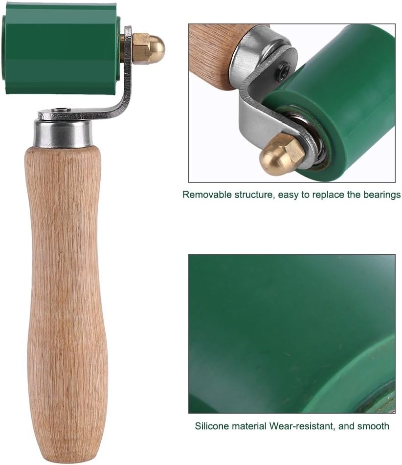 40Mm High Temperature Rubber Silicon Hand Pressure Wheel for Hot Air Heating PVC Welding Tool image number 5