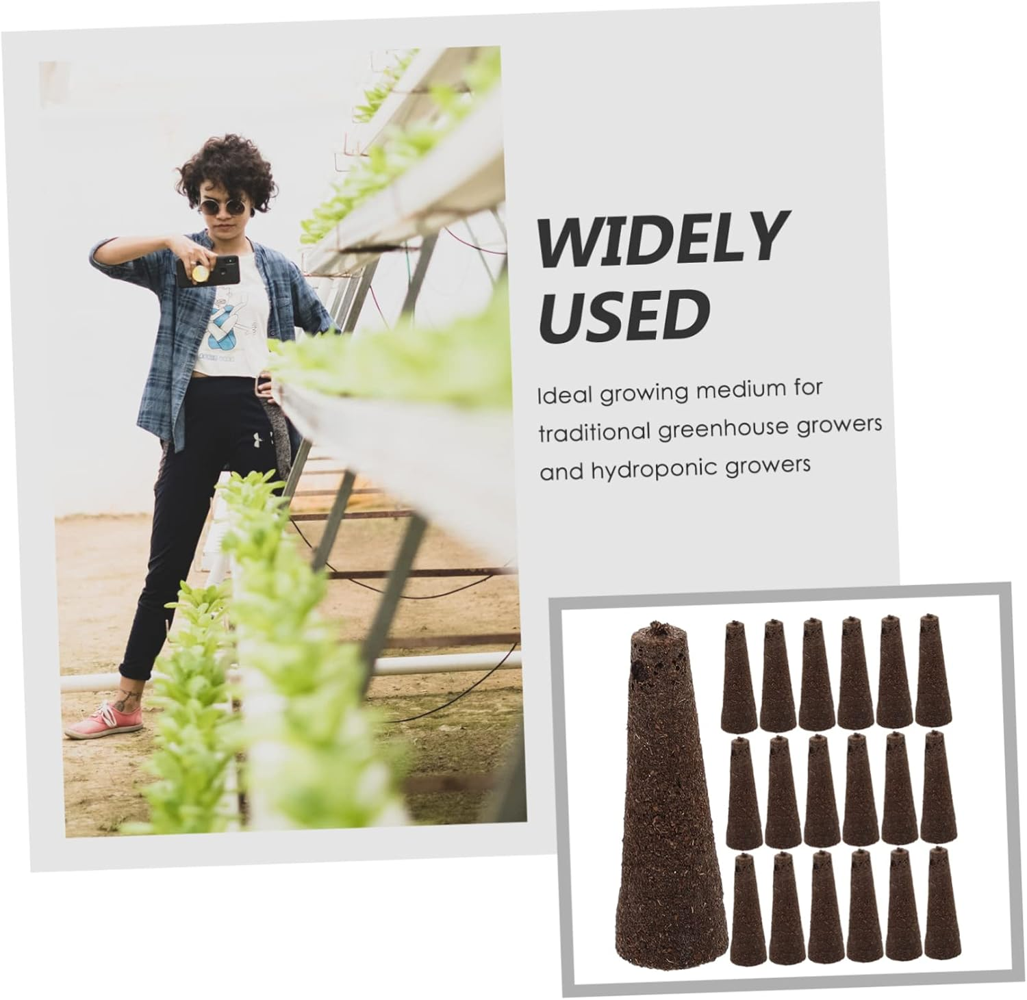 IWOWHERO Hydroponic Grow Sponges 50Pcs for Soilless Cultivation Planting Supplies for Indoor Garden Systems Seed Starting Sponges High Water Absorption image number 5