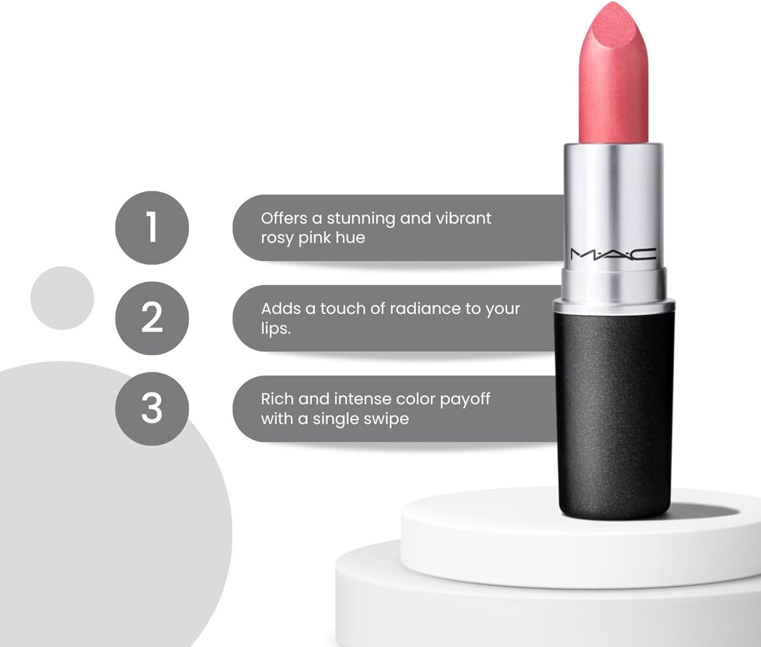 MAC Frost Lipstick Bombshell image number 1