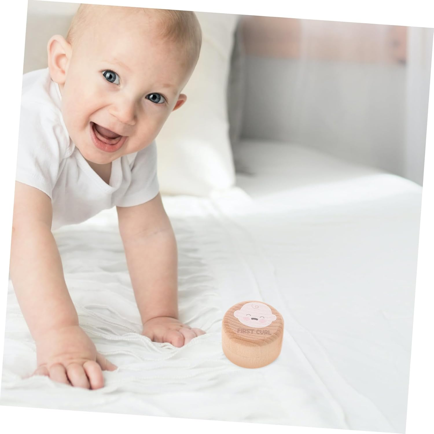 Outanaya Wooden Tooth Keepsake Box Baby Tooth Holder Box for Boys Girls Storage Souvenir 2Pcs Set Natural Wood Baby Keepsake under Pillow image number 5