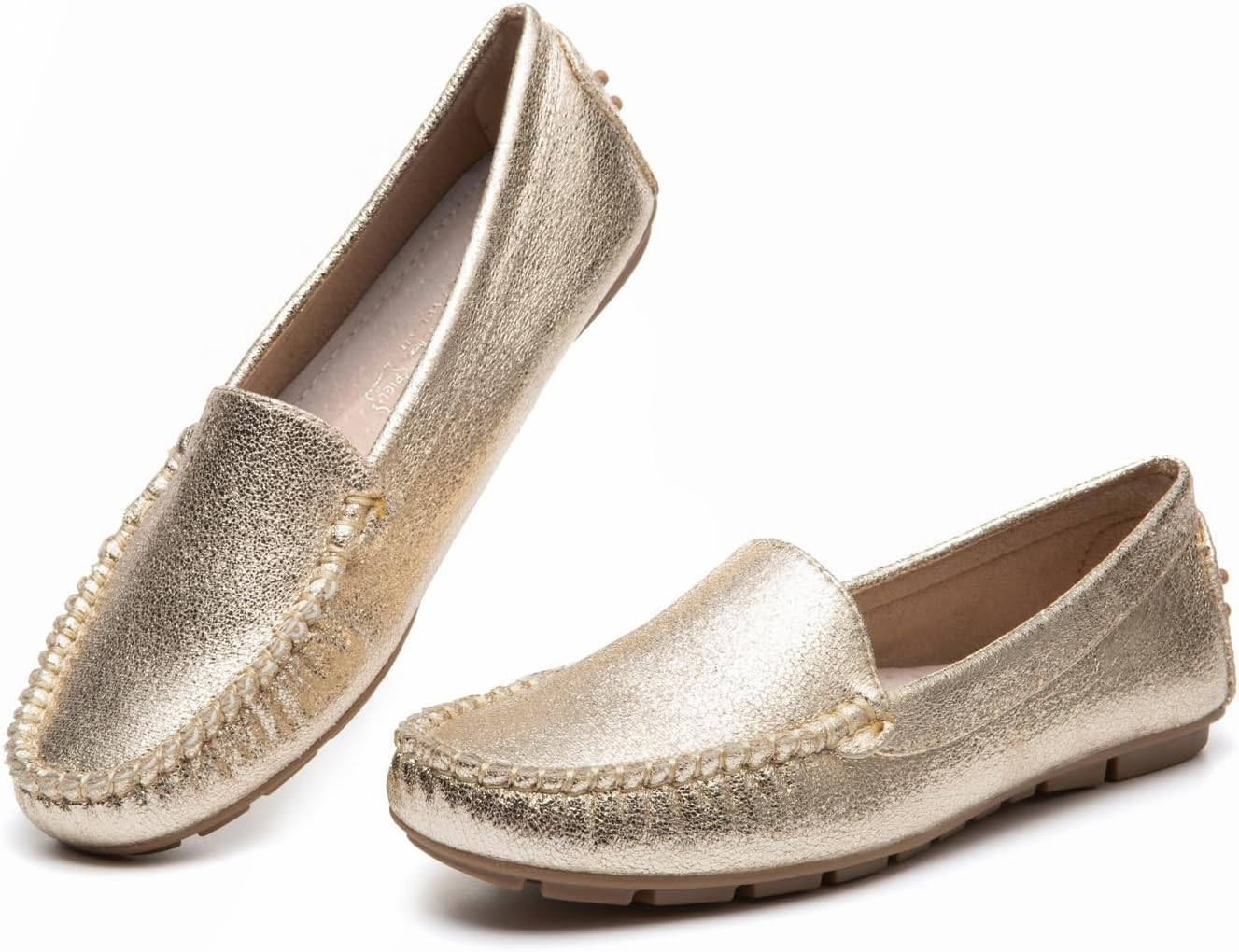 Bernal Women Penny Loafers Casual Comfortable Slip on Flat Shoes Driving Loafers Work Walking Shoes image number 4