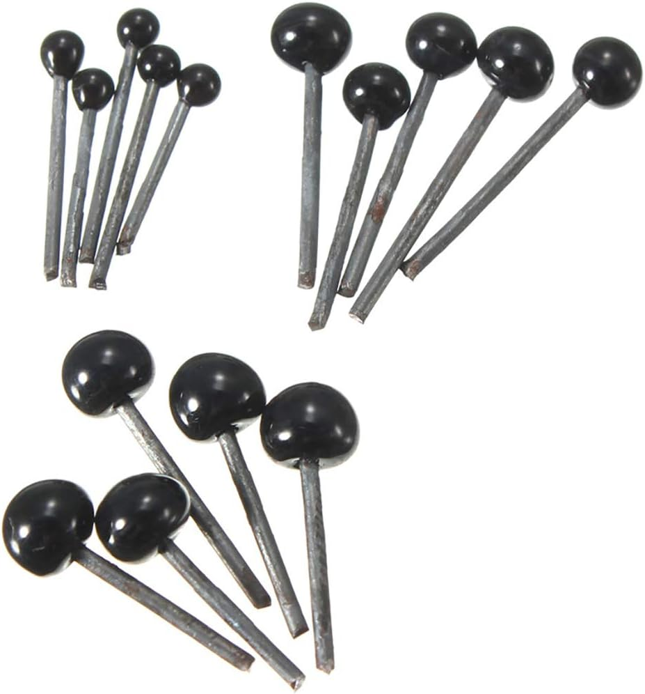 Isuperb 400 Pcs Mini Black Glass Eyes Kits for Dolls Toys Needle Felting Bears DIY Craft Tools, Each Sizes of 100Pcs (2/3/4/5Mm) (Black) image number 2